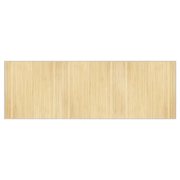 Ristkülikukujuline hele bambusvaip libisemiskindla põhjaga, 100 x 300 cm – 2