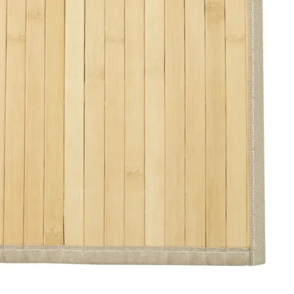 Ristkülikukujuline hele bambusvaip libisemiskindla põhjaga, 100 x 300 cm – 6