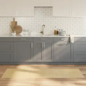 Ristkülikukujuline bambusvaip, hele naturaalne, libisemiskindel, 60 x 200 cm