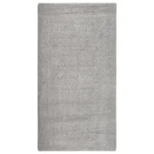 Karvane vaip libisemiskindla latekstagusega, helehall, 80 x 150 cm