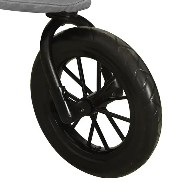 Helehall laste jalutuskäru varikatuse ja korviga, ühe käega kokkupandav – 8