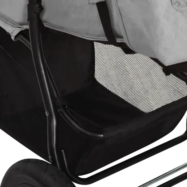 Helehall laste jalutuskäru varikatuse ja korviga, ühe käega kokkupandav – 9