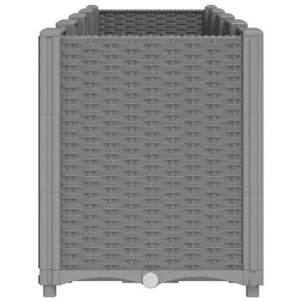 Helehall modulaarne aia taimekast 4 lillekastiga, PP, 160 x 40 x 53 cm – 4