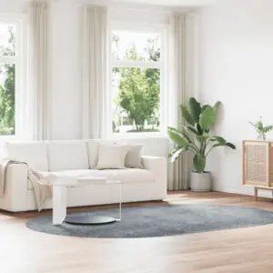 Ovaalne kõrge narmaga shaggy vaip NAVARRA, helehall, 300 x 200 cm