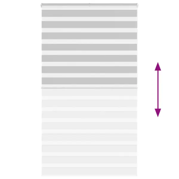 Helehall sebra ruloo, 135 x 200 cm, 100% polüester, alumiiniumsiiniga – 5