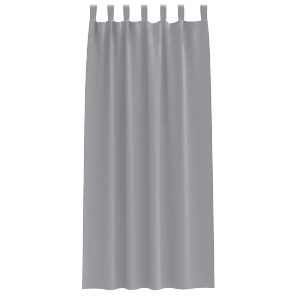 Pimendavad kardinad rõngaste ja tunneliga, helehall polüester, 225 x 140 cm, 2 tk – 4