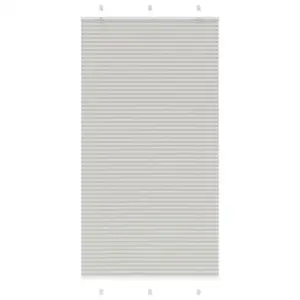 Plisseeritud ruloo, helehall, 105 x 200 cm, ilma puurimiseta paigaldusvõimalusega