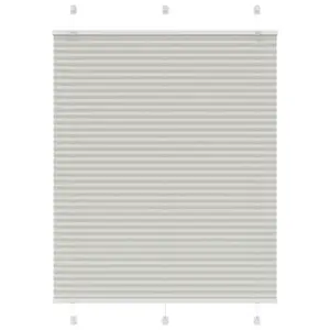 Plisseeritud ruloo, helehall, mitte läbipaistev, 110 x 150 cm, kanga laius 109,4 cm