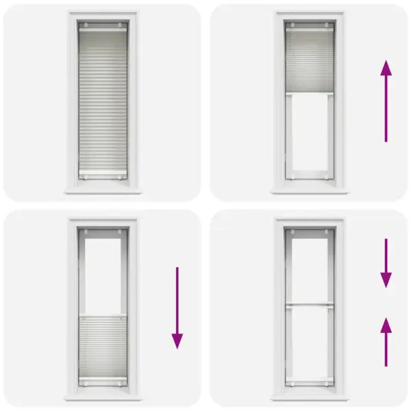 Helehall plisseeritud ruloo privaatsuseks, 45 x 150 cm, 100% polüester – 5