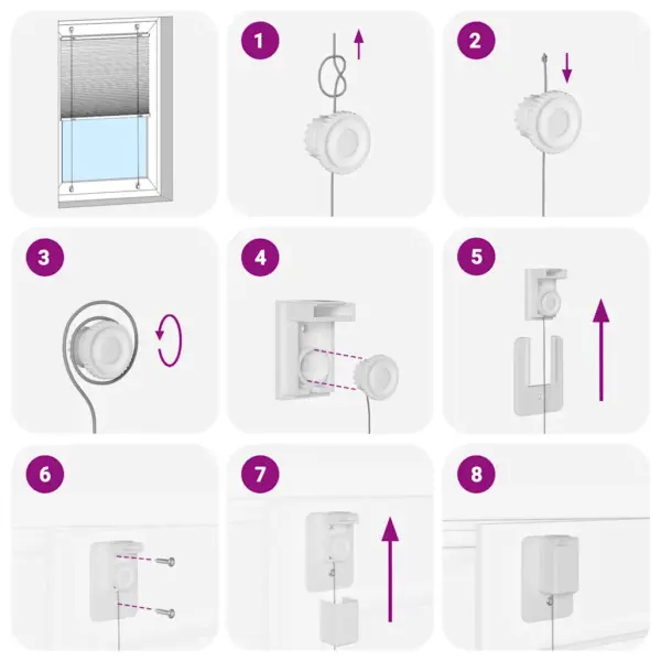 Helehall plisseeritud ruloo privaatsuseks, 45 x 150 cm, 100% polüester – 7