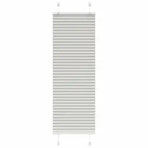 Plisseeritud ruloo, helehall, 50 x 100 cm, 100% polüester, kahe paigaldusviisiga