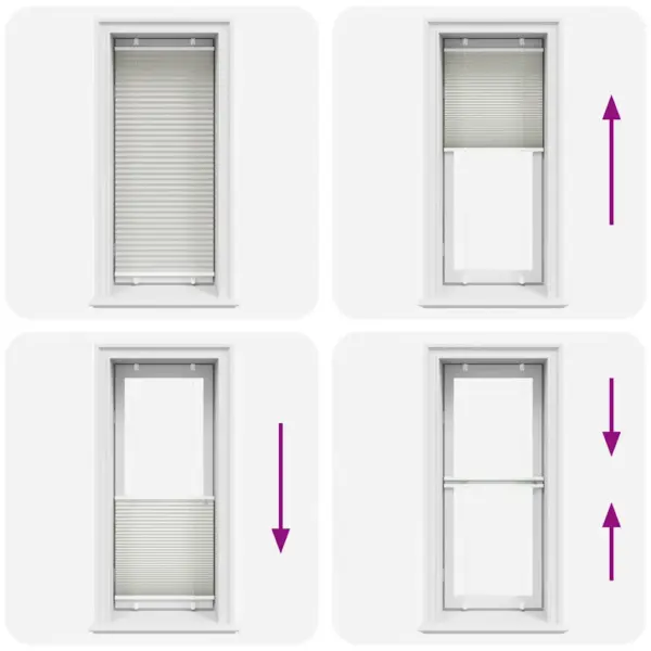 Plisseeritud ruloo privaatsuse ja päikesekaitseks, helehall, 55 x 100 cm, kahe paigaldusviisiga – 5