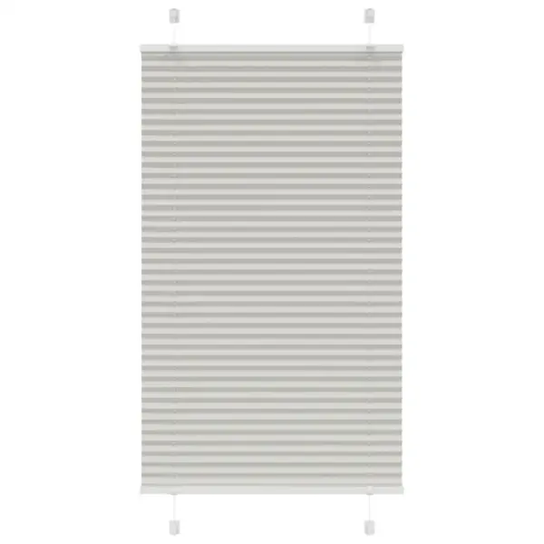 Plisseeritud ruloo, helehall, 75 x 150 cm, kanga laius 74,4 cm - 2