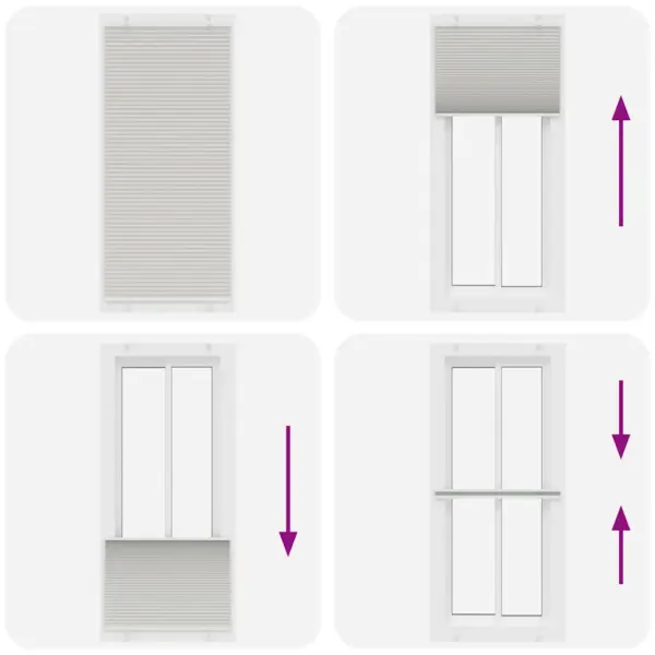 Helehall plisseeritud ruloo privaatsuseks, 90 x 200 cm, 100% polüester – 7