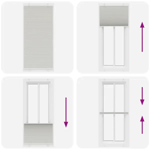 Helehall plisseeritud ruloo aknale, 95 x 200 cm, kanga laius 94,4 cm – 7