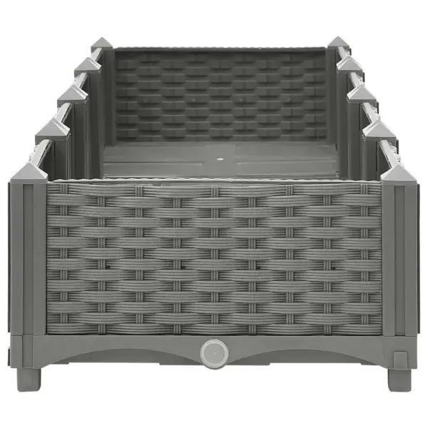 Helehall polüpropüleenist taimelava rotangimustriga, 160 x 40 x 23 cm – 5