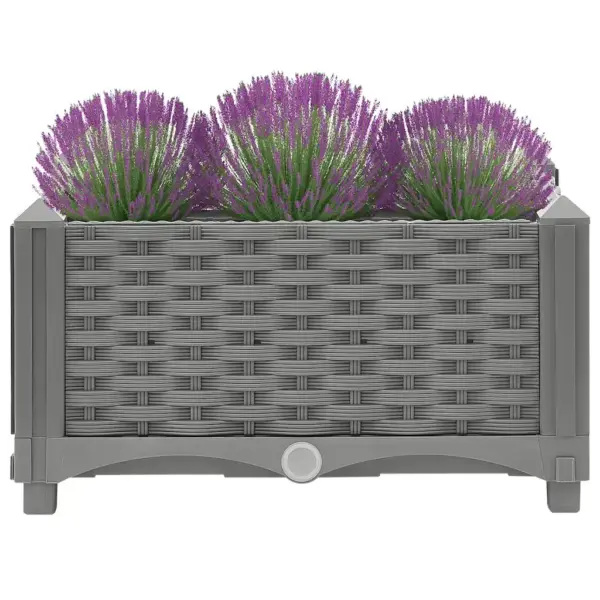 Helehall rotangimustriga taimelava, polüpropüleen, 40 x 40 x 23 cm – 3