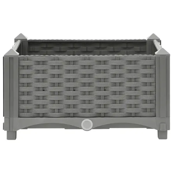 Helehall rotangimustriga taimelava, polüpropüleen, 40 x 40 x 23 cm – 4