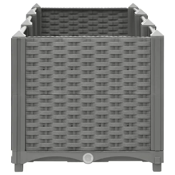 Helehall rotangimustriga taimelava, PP, 120 x 40 x 38 cm – 5