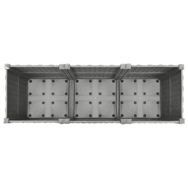 Helehall rotangimustriga taimelava, PP, 120 x 40 x 38 cm – 6