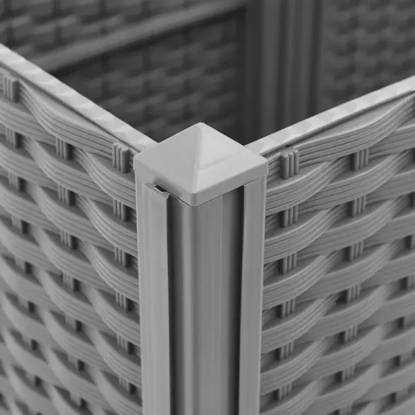 Helehall rotangimustriga taimelava, PP, 120 x 40 x 38 cm – 7