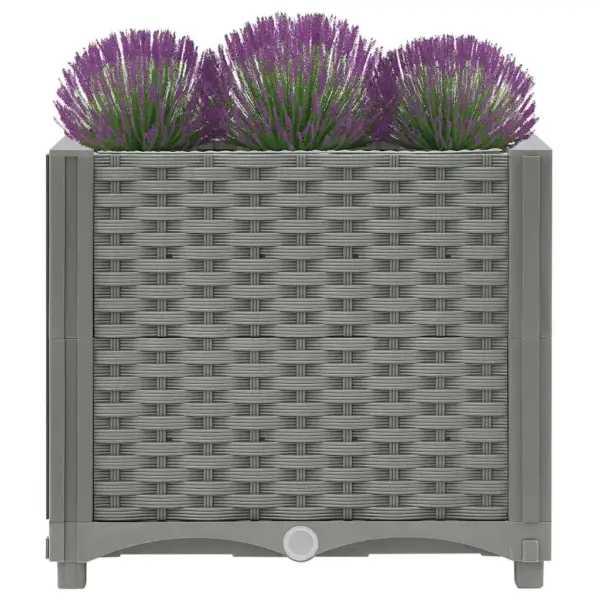 Helehall polüpropüleenist taimelava rotangimustriga, 40 x 40 x 38 cm – 3