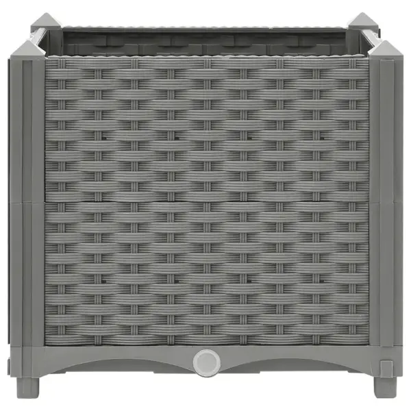 Helehall polüpropüleenist taimelava rotangimustriga, 40 x 40 x 38 cm – 4