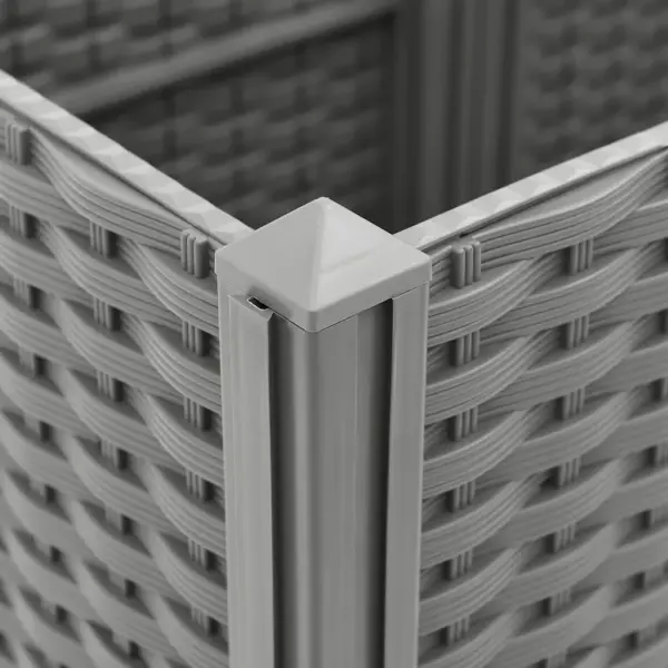 Helehall polüpropüleenist taimelava rotangimustriga, 40 x 40 x 38 cm – 6