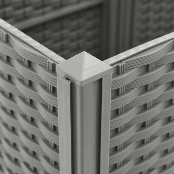 Helehall rotangimustriga taimelava, polüpropüleen, 80 x 40 x 38 cm – 7