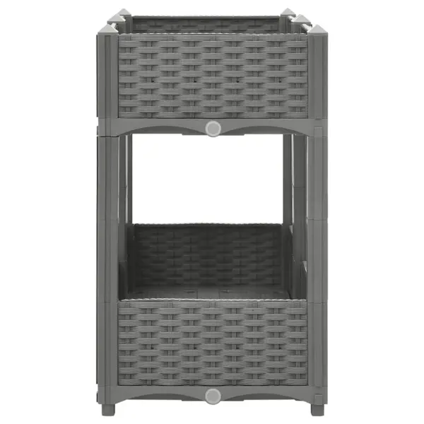 Helehall rotangimustriga taimelava polüpropüleenist, 80 x 40 x 71 cm – 4