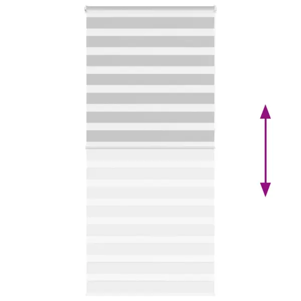 Helehall sebra ruloo privaatsuse ja valguse reguleerimiseks, 110 x 230 cm, 100% polüester, alumiiniumsiin – 5
