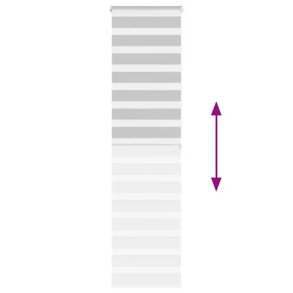 Helehall sebra ruloo privaatsuse ja valguse reguleerimiseks, 55 x 200 cm, 100% polüester – 5