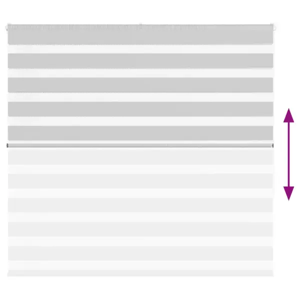 Helehall sebraruloo ketttõstuki ja kahekihilise kangaga, 160 x 150 cm, 100% polüester, alumiiniumsiiniga – 5