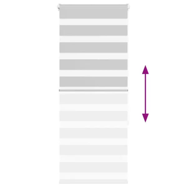 Helehall sebraruloo kettmehhanismiga, kogulaius 65 cm, kanga laius 60,9 cm, 150 cm kõrgus, polüester – 5