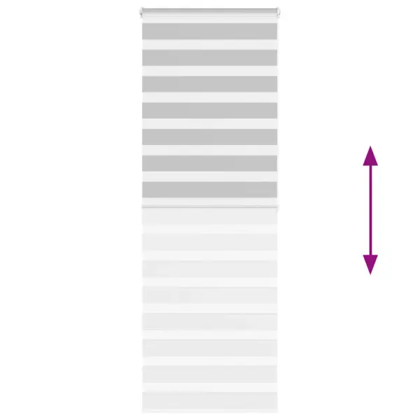 Helehall sebraruloo kettmehhanismiga, 90 x 200 cm, 100% polüester, alumiiniumsiiniga – 5