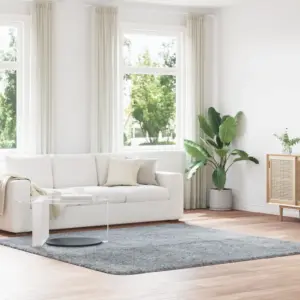 Kõrge narmaga shaggy vaip NAVARRA, helehall, 240 x 240 cm