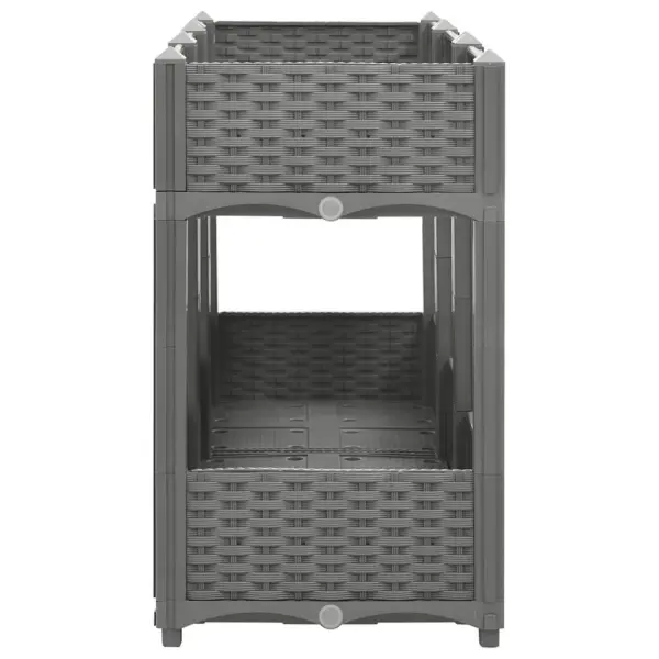 Helehall taimelava rotangimustriga, polüpropüleen, 120 x 40 x 71 cm – 4