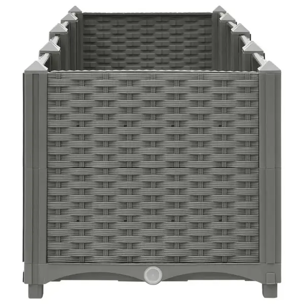 Helehall polüpropüleenist taimelava rotangimustriga, 160 x 40 x 38 cm – 5