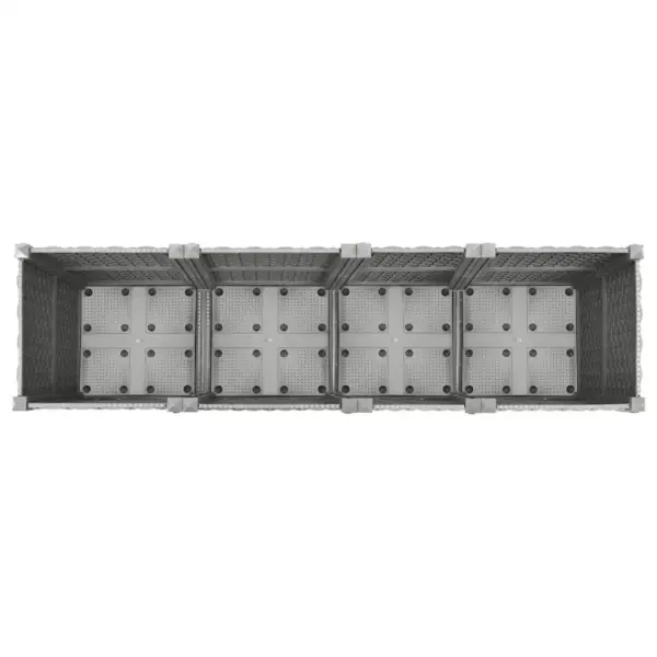 Helehall polüpropüleenist taimelava rotangimustriga, 160 x 40 x 38 cm – 6