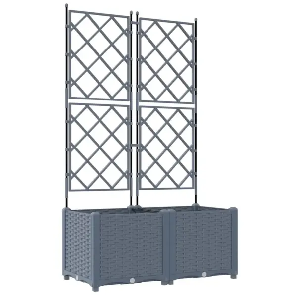 Helehall terasest istutuskast trellisega, 2 tk, 80 x 40 x 143 cm - 2