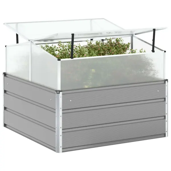 Helehall taimekast tsingitud terasest, 100 x 100 x 77 cm – 3