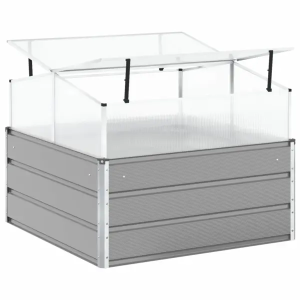 Helehall taimekast tsingitud terasest, 100 x 100 x 77 cm – 8