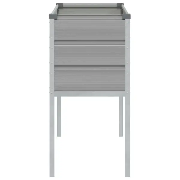 Kõrge tsingitud terasest taimekast, helehall, 100 x 45 x 90 cm – 5