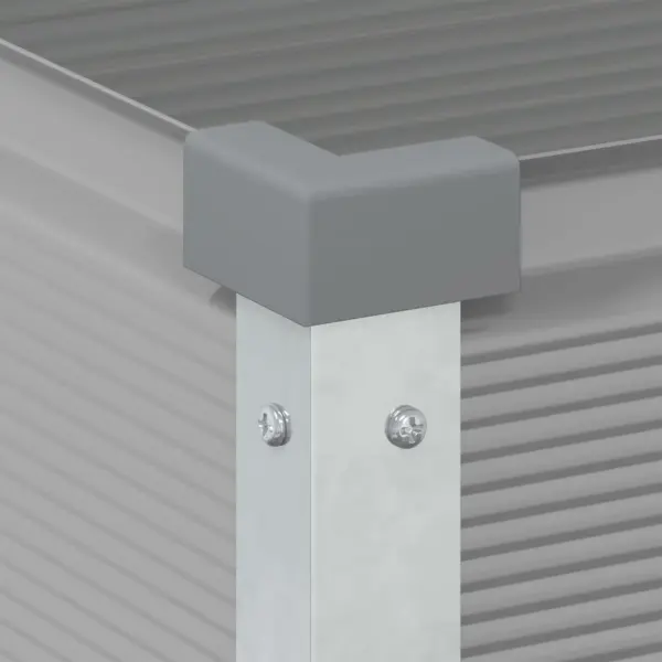 Kõrge tsingitud terasest taimekast, helehall, 100 x 45 x 90 cm – 7