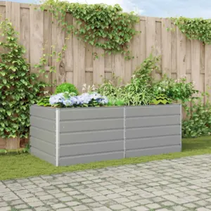 Helehall tsingitud terasest taimekast, 195 x 100 x 75 cm