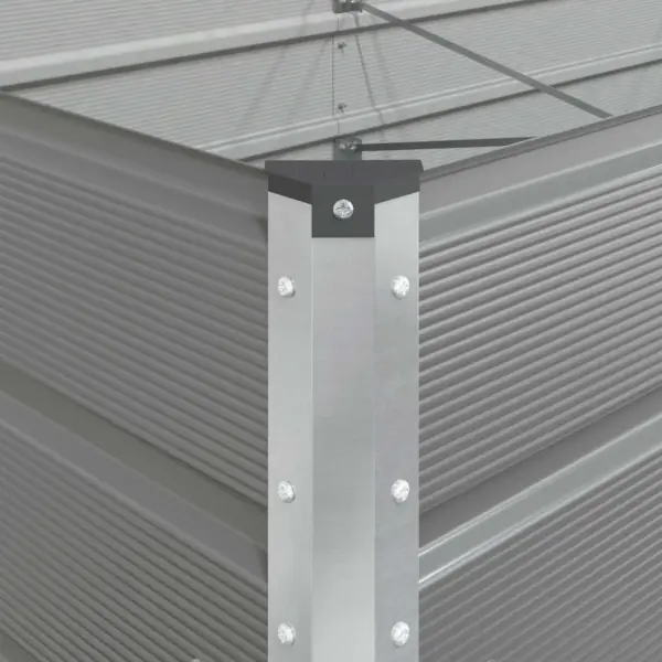 Helehall tsingitud terasest taimekast 195 x 100 x 45 cm - 9