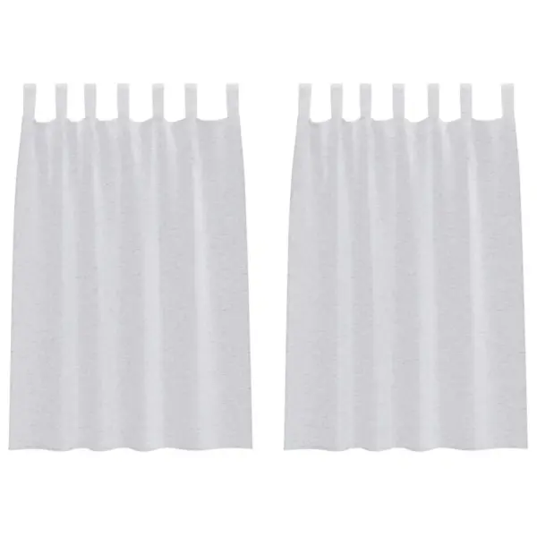 Helehallid voalekardinad, 2 tk, 140 x 140 cm, polüester – 2