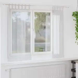 Helehall voile-kardin aknale, 2 tk, polüester, 175 x 140 cm