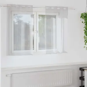 Helehall voile kardinakomplekt, 2 tk, 140 x 140 cm, polüester