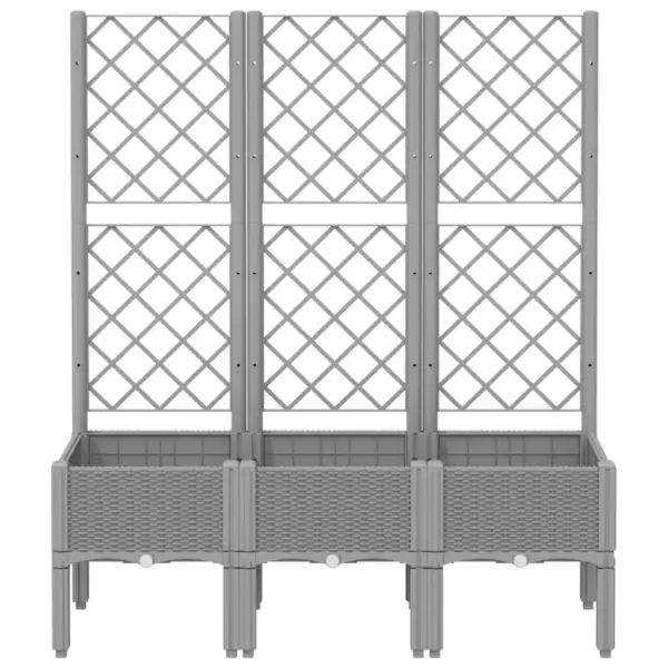 Helehall võrega taimekast rotangmustriga, PP, 120 x 40 x 142 cm – 3